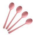Axyaa Silicone Spoon Set - 4 Pack Non-Slip, Reusable, Portable, Dishwasher Safe