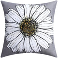 Axyaa Blue Floral Print Cushion Cover 45x45cm - Modern Sofa Car Decorative Pillow Cover