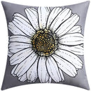 Axyaa Blue Floral Print Cushion Cover 45x45cm - Modern Sofa Car Decorative Pillow Cover