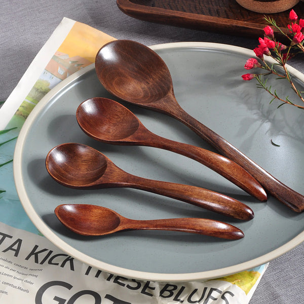 Axyaa Japanese Wooden Ramen Spoon - Versatile Household Tableware