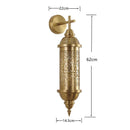 Axyaa Gold Lustre Carved Wall Lamp LED E27 for Home Decor, Hotel, and Restaurant
