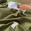 Axyaa Waffle Jacquard Cotton Queen Bedding Set with Sheets, Quilt Cover & Pillowcases