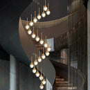 Axyaa Crystal Chandelier Stair Pendant Light Modern Living Room Interior Lighting