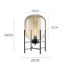 Axyaa Smoke Gray Glass Floor Lamp Industrial Nordic Style for Living Room & Bedroom