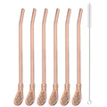 Axyaa Stainless Steel Tea & Juice Drinking Straw Set for Parties & Bars