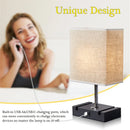 Axyaa Set of 2 Rechargeable LED Table Lamps with USB Ports & Phone Stands