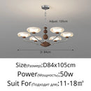 Nordic Walnut Chandelier | Axyaa Pendant Light for Home, Restaurant & Living Room