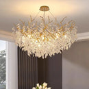 Axyaa Crystal Branch Chandelier: Elegant French Art Room Decor & Luxury Pendant Lamp
