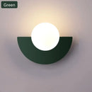 Axyaa Colorful Circular Macaron Wall Light - Modern Nordic LED Home Lighting