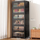 Axyaa Foldable Multi-Layer Storage Box with Double Doors: Organize Drinks, Snacks, Toys, and Daily Items