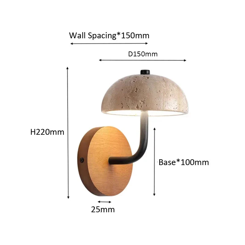 Axyaa Wabi Sabi Natural Stone Wall Lamps - Japanese Style for Home and Restaurant