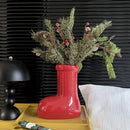 Axyaa Red Shoes Ceramic Vase Boots Flower Pot Home Decoration Accessory