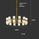 Axyaa Marble Copper LED Chandeliers: High-end Modern Gold Hanging Lamps for Home Decor