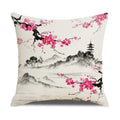 Axyaa New Chinese Style Linen Pillowcase - Ink Landscape Digital Printing