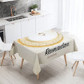 Axyaa Eid Mubarak Mosque Tablecloth: Waterproof, Anti-fouling, Islamic Home Decor