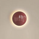 Axyaa Cream Semi-Circular LED Wall Lamp Iron Art Retro Red White Bedroom Sconce