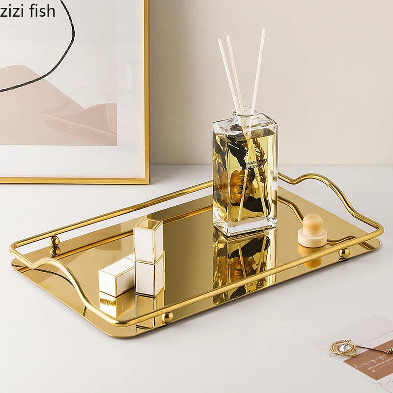 Axya Metal Fruit Tray: Elegant Home Decor & Perfume Organizer