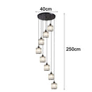 Axyaa Crystal Chandelier Ceiling Light Luxury Modern Pendant Lamp Living Room Bedroom Lighting