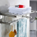 Axyaa Towel Rack Wall Mount Holder Bathroom Accessories Shower Hanger Towel Bar Shelf