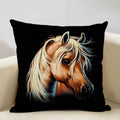 Luxury Axyaa Horse Cushion Cover 45x45cm Linen Pillow Case for Home Decor