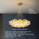 Axyaa Glass Ball LED Chandeliers for Modern Living Rooms, Bedrooms, and Dining Rooms