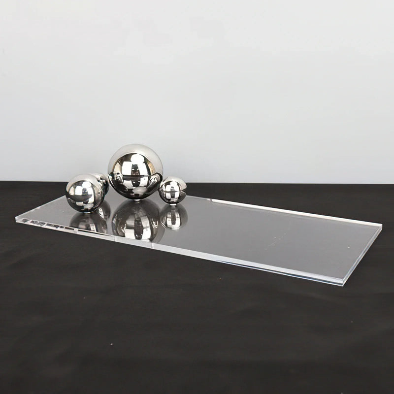 Axya Clear Acrylic Tray Metal Ball Decor Storage Nordic Vase Jewelry Display