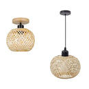 Axyaa LED Bamboo Woven Ceiling Light Fixture - Decorative Lighting