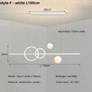 Axyaa Modern Minimalist LED Pendant Chandelier for Dining Room, Kitchen, Bar - Indoor Ceiling Lighting