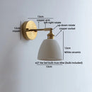 Axyaa Ceramic Gold Brass Wall Light Indoor Switch Modern Nordic LED Bedside Lamp