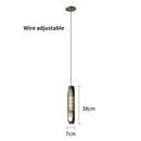 Axyaa Crystal Gold Vertical Chandelier for Home Decor - LED Lighting