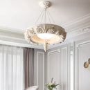 Axyaa French Carved Pendant Luxury Gypsum Hanging Lamp LED Lighting