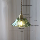 Axyaa Nordic Copper Glass LED Pendant Light for Modern Spaces