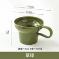 Axyaa Retro Ceramic Coffee Cup, 350ml Capacity, Wide Mouth, Solid Color Mug