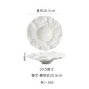 Axyaa Straw Hat Ceramic Plate Set for Household Western Tableware Restaurant