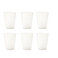 Axyaa White Plastic Reusable Cups Set for Home Kitchen Dining Camping