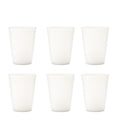 Axyaa White Plastic Reusable Cups Set for Home Kitchen Dining Camping