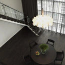 Axyaa Airship Silk Nordic Chandelier for Bedroom, Living Room, Dining Room - LED