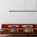 Axyaa Wood Pendant Lamp: Modern LED Walnut Strip Splicing Fixture