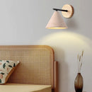Axyaa Iron Yellow Travertine LED Wall Sconce Bedside Lamp