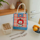 Axyaa Cartoon Insulated Bento Bag for Office Workers, Large Capacity Lunch Box Storage Bag