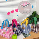 Axyaa Insulated Colorful Lattice Lunch Bag: Portable & Stylish Food Storage for On-The-Go