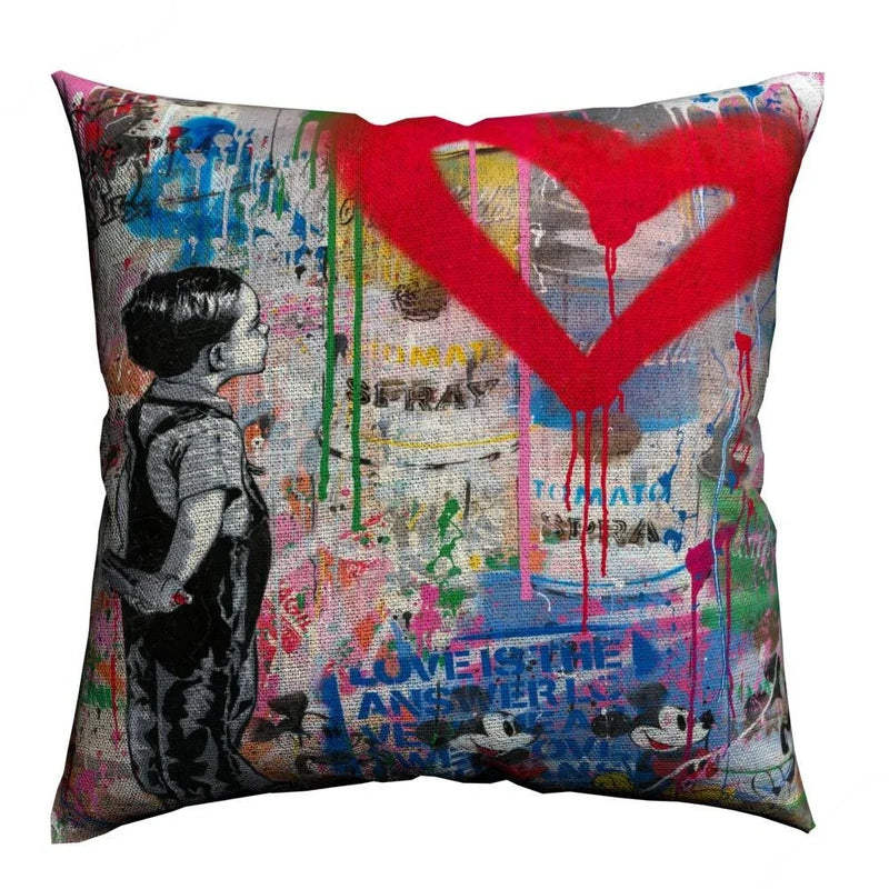 Banksy Street Art Pillowcase Cover 45x45cm - Axyaa Home Decor