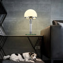 Axyaa Frosted Glass Bauhaus Desk Lamp Silvery Body LED Lights