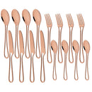 Axyaa Stainless Steel Cutlery Set - 16-Piece Hollow Handle Dinnerware Fork Knife Spoon