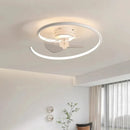 Axyaa Nordic LED Ceiling Fan Light for Bedroom and Study, Silent Strong Wind