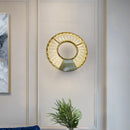 Axyaa Crystal Circle Wall Lamp for Modern Light Luxury in Dining Room and Bedroom