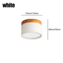 Axyaa Nordic Wood LED Downlight 5W-15W Macaroon Modern Ceiling Light Surface Mounted Spotlight