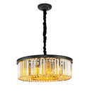 Axyaa Black Crystal Gold Chandelier Pendant Light