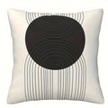 Geometric Round Line Pattern Pillow Cover for Modern Minimalist Home Decor