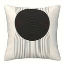 Geometric Round Line Pattern Pillow Cover for Modern Minimalist Home Decor